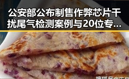 公安部公布制售作弊芯片干扰尾气检测案例与20位专家联合提醒科学就医避免误区